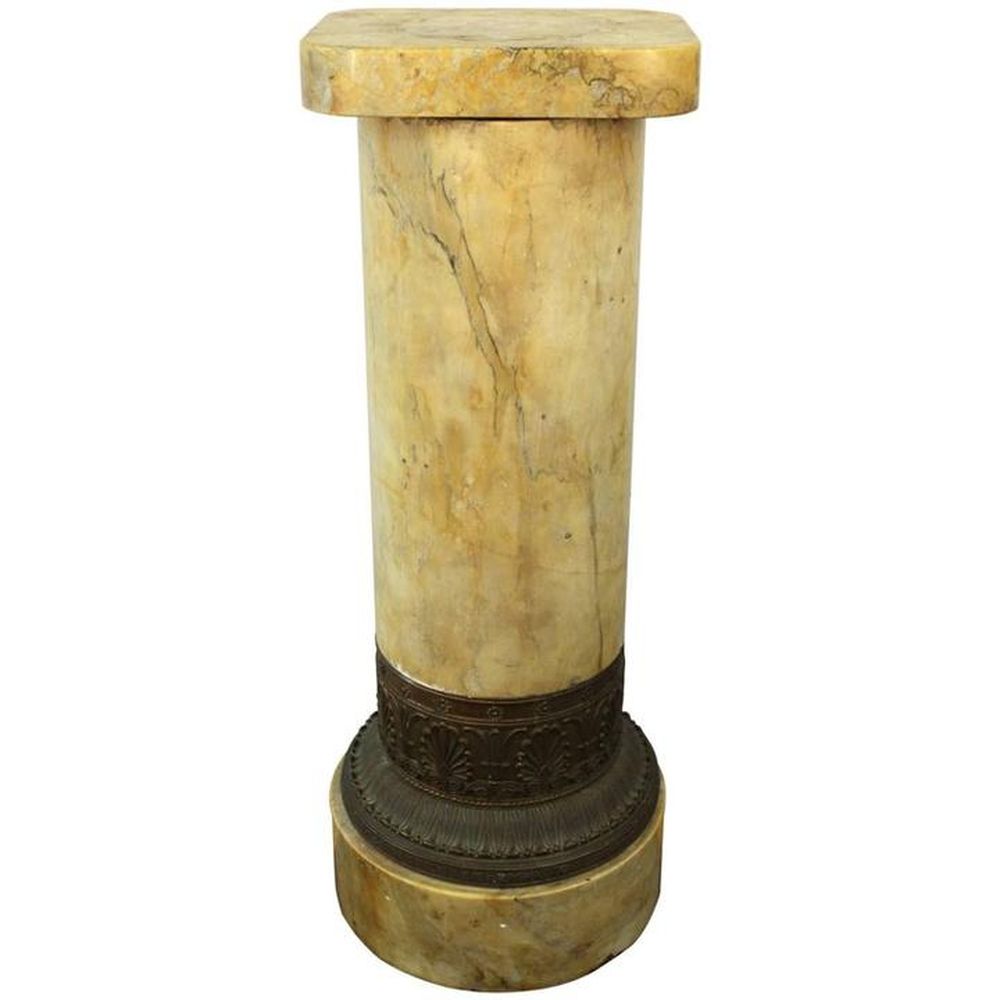 BRONZE MOUNTED MARBLE PEDESTAL  3c5739