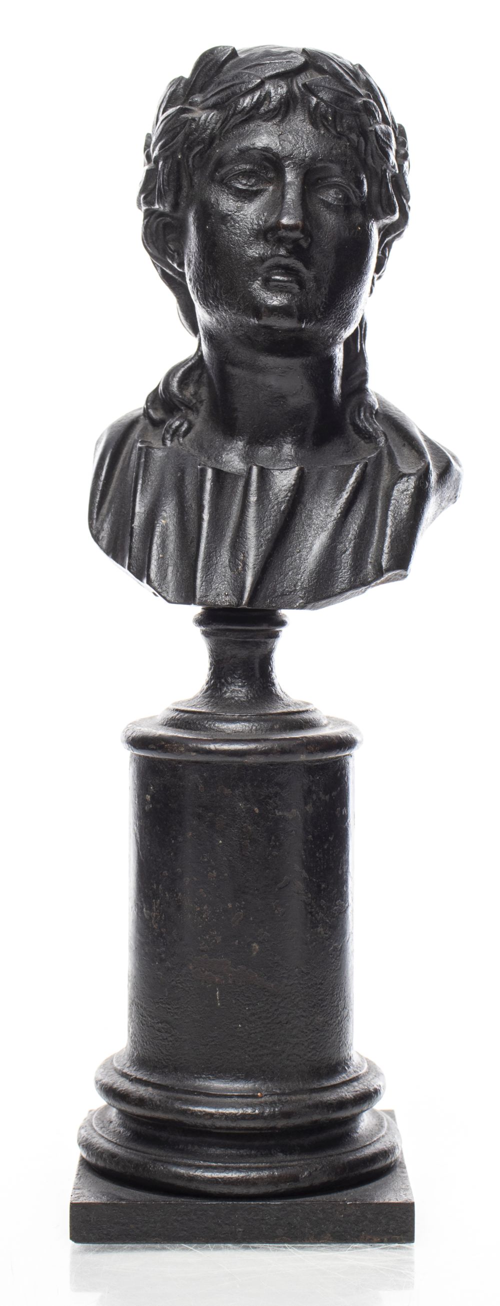 GRAND TOUR STYLE IRON BUST OF A