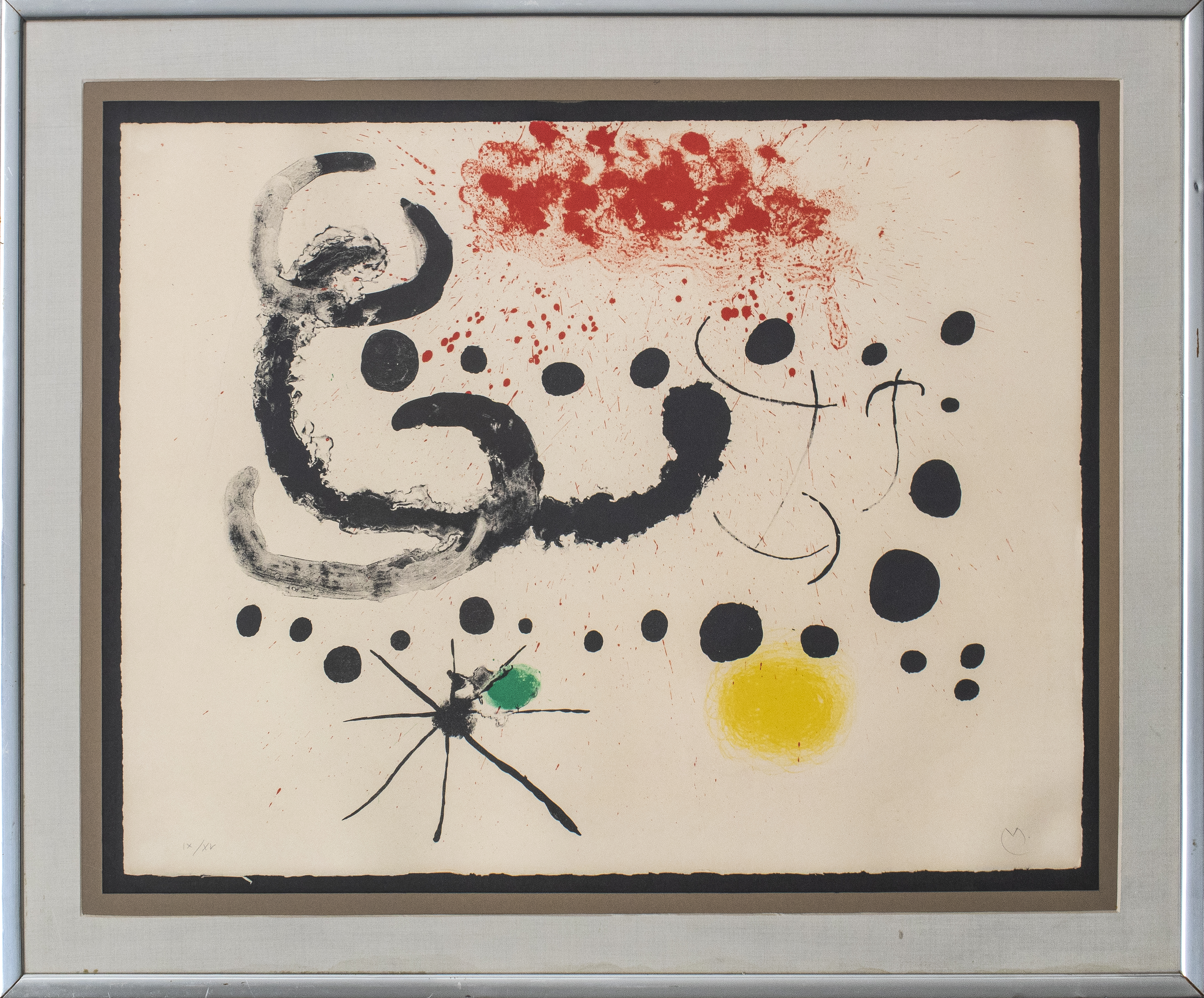 JOAN MIRO MODERNIST COLOR LITHOGRAPH,