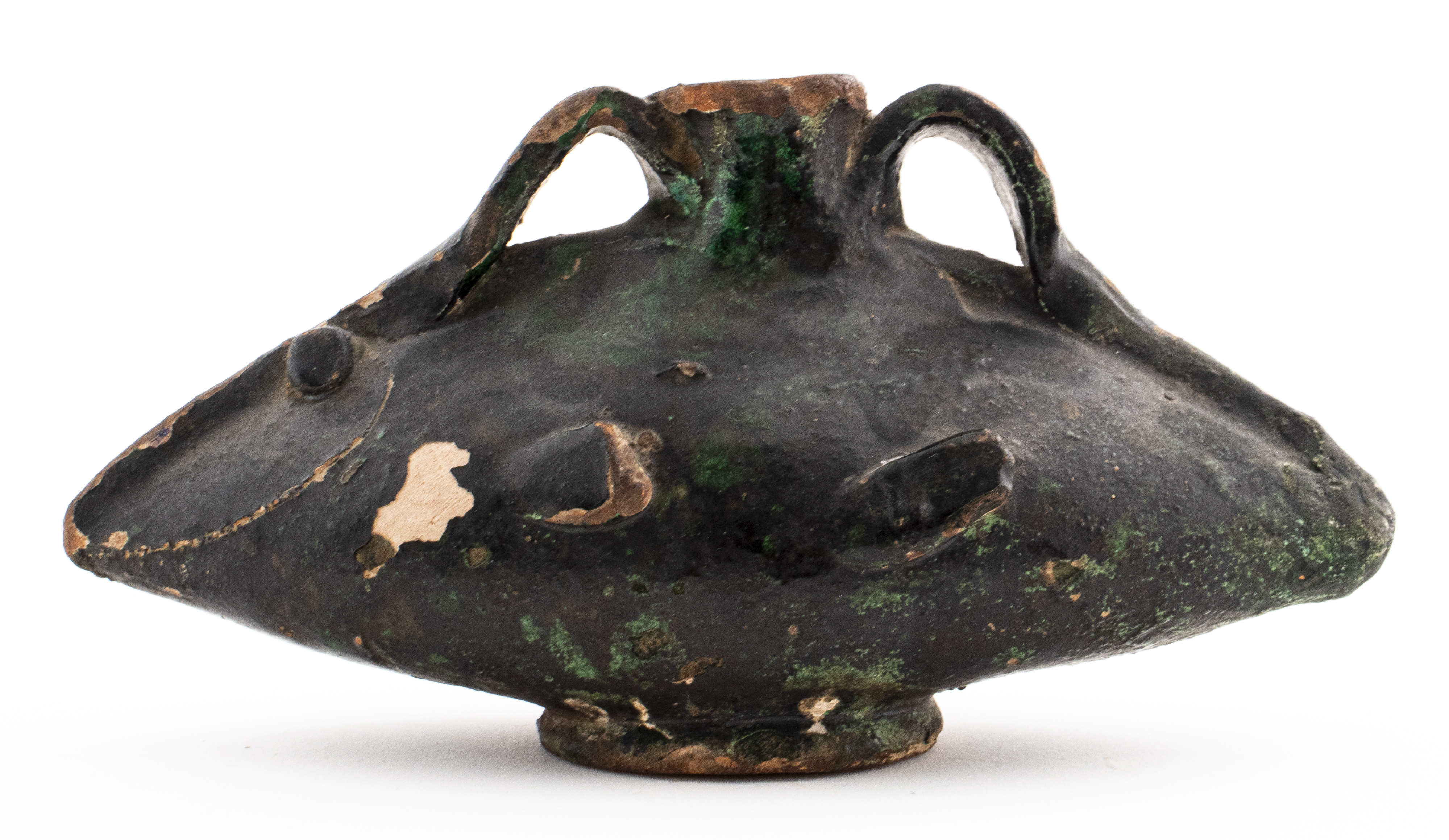 ANCIENT ROMAN GREEN GLAZED POTTERY