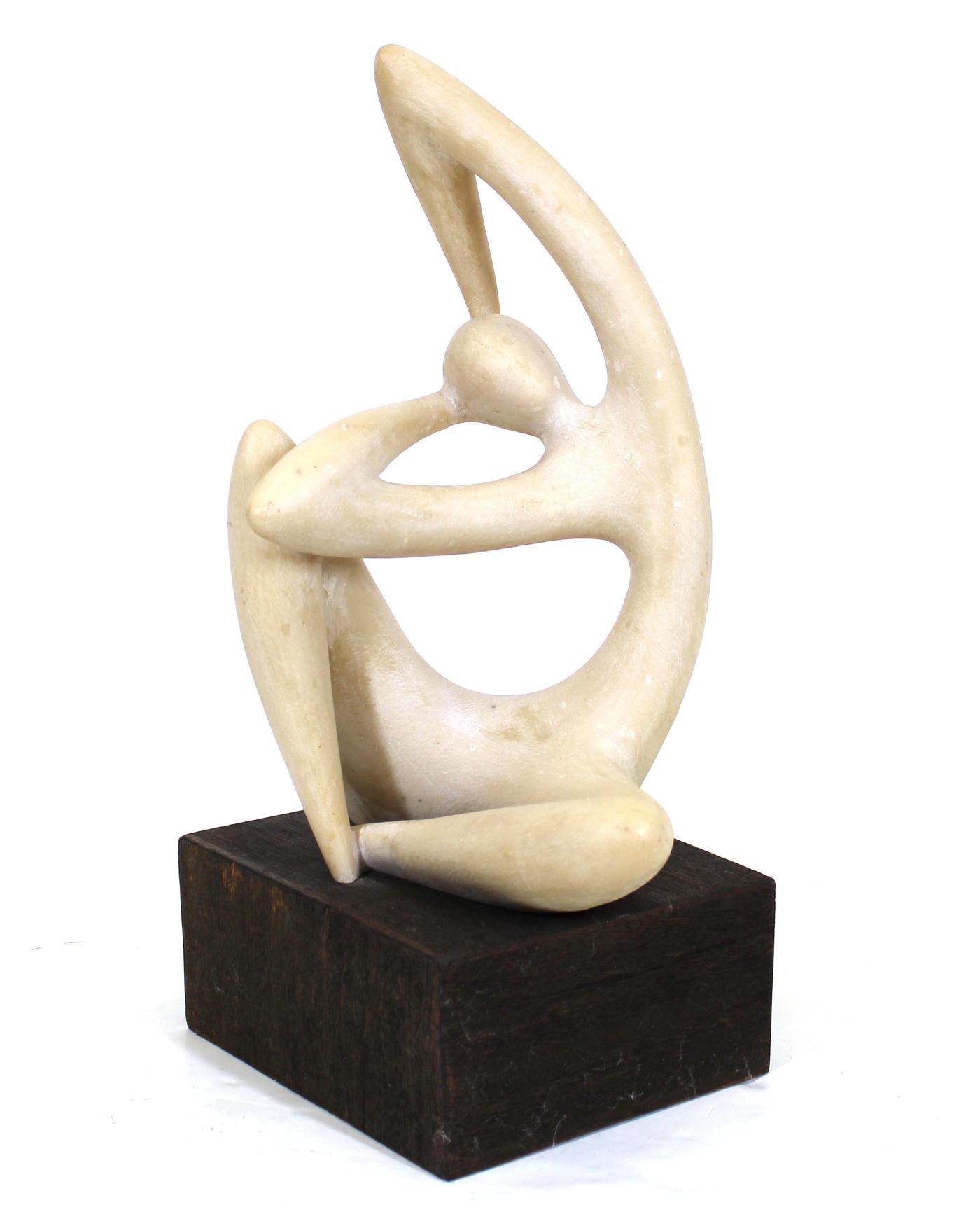 MID-CENTURY MODERN CARVED ALABASTER