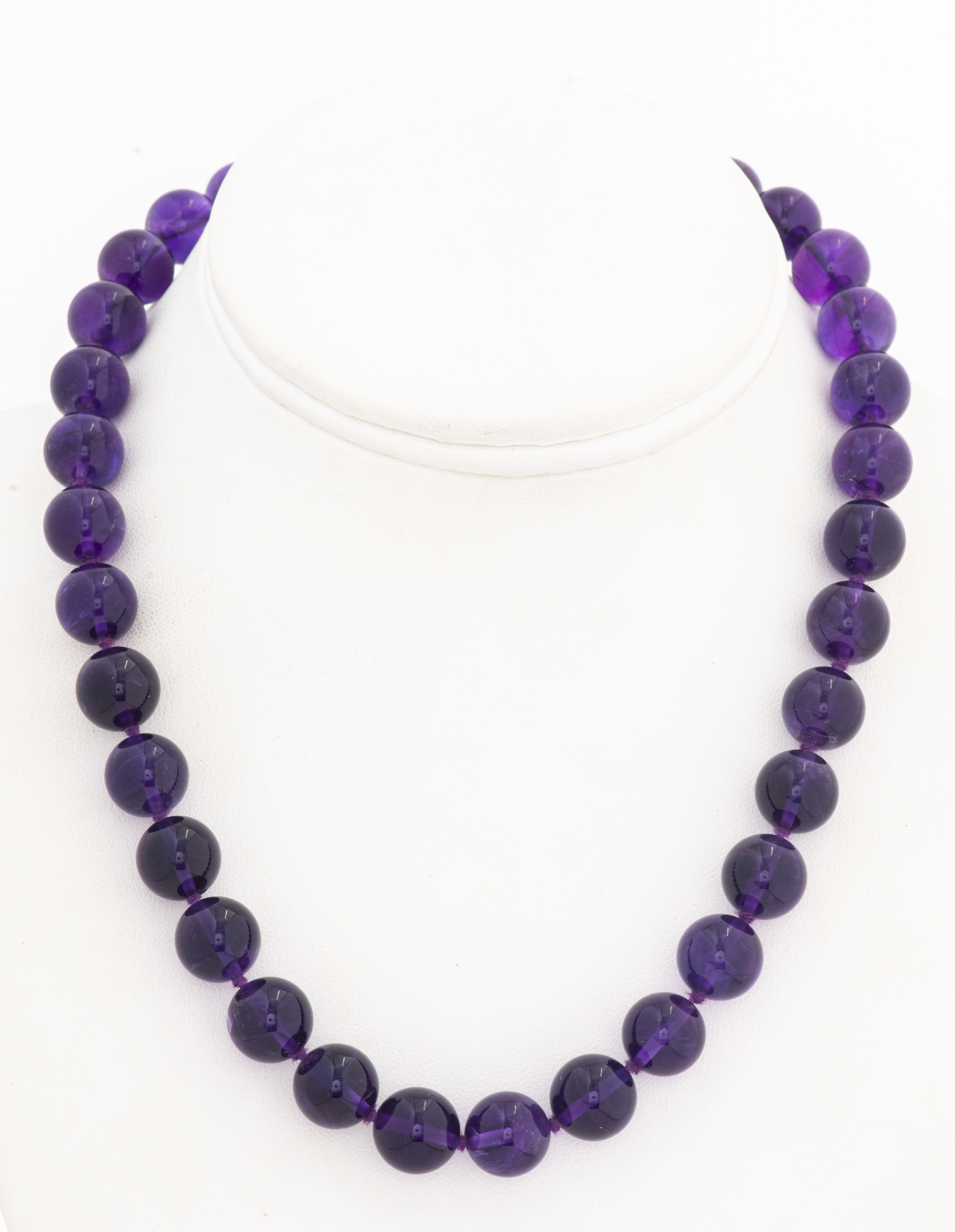 AMETHYST & 14KT GOLD BEADED NECKLACE