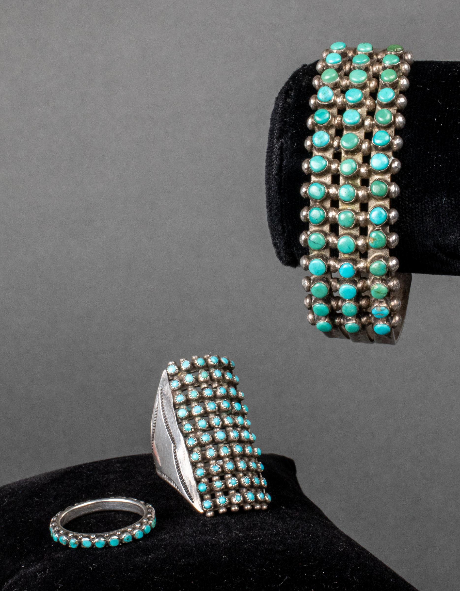 NATIVE AMERICAN SILVER & TURQUOISE