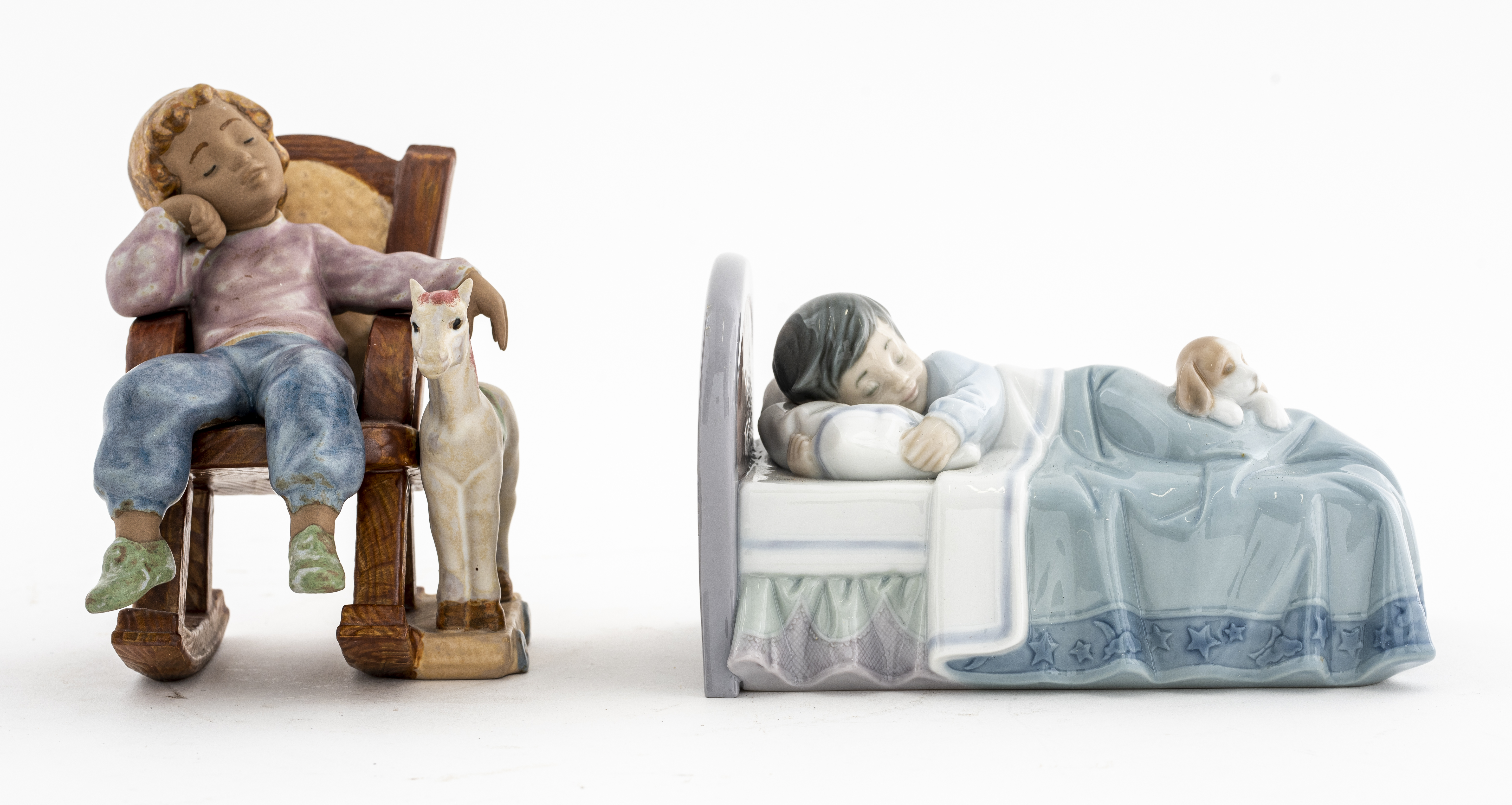 LLADRO PORCELAIN SLEEPING FIGURINES  3c5913