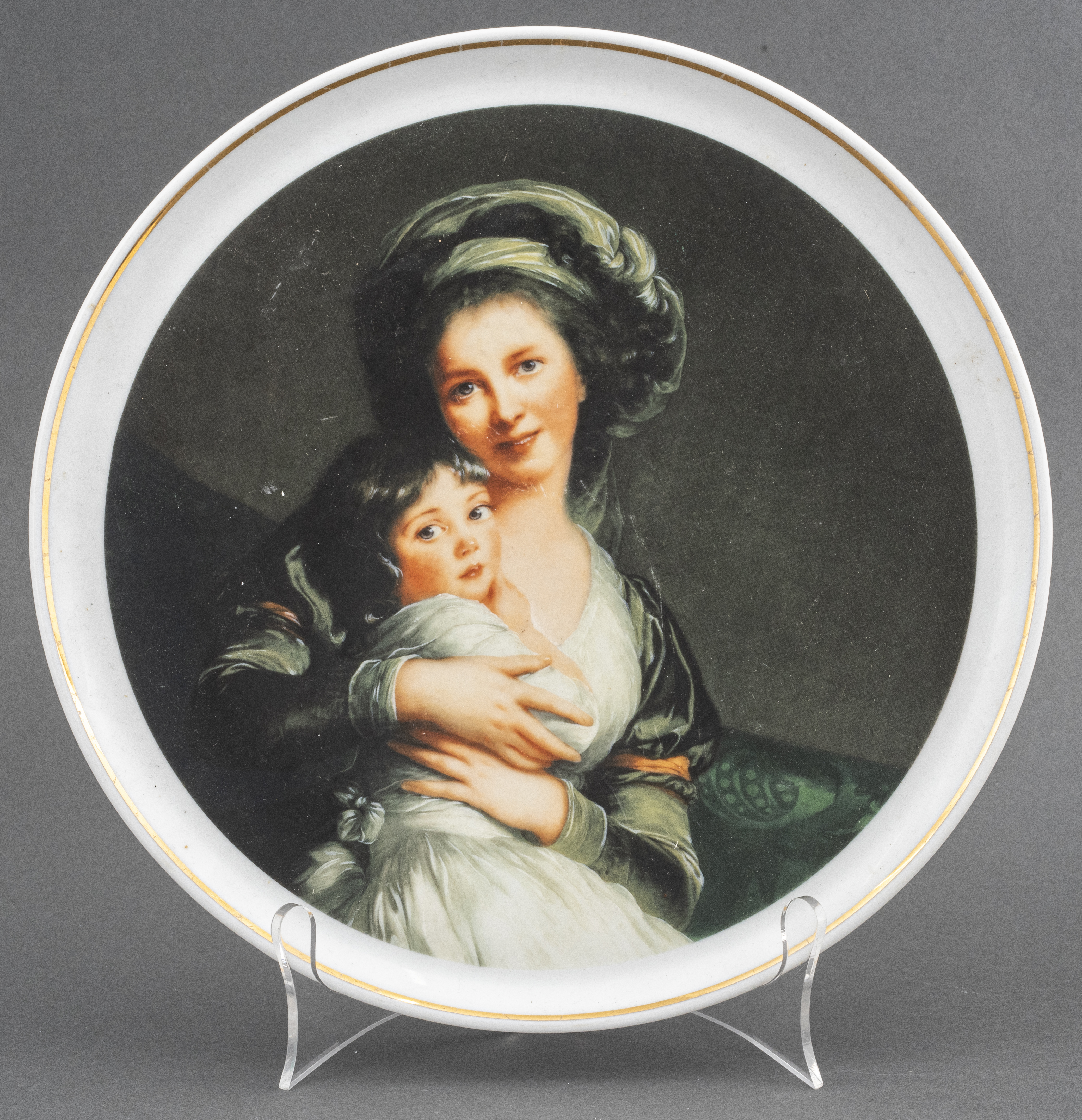 PORCELAIN LIMOGES PLATE OF ELISABETH 3c5957