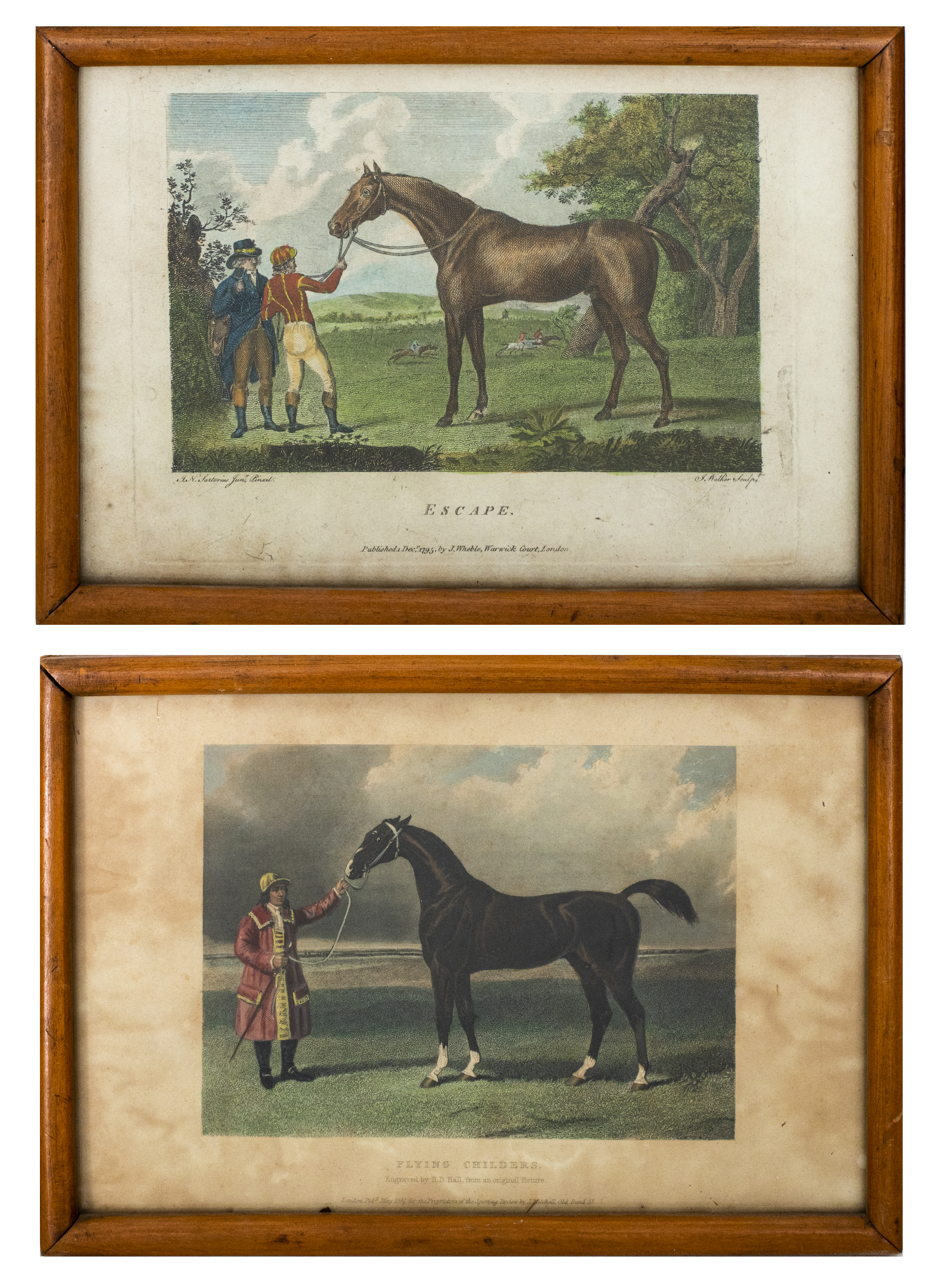 17 & 18TH C. HAND-COLORED HORSE