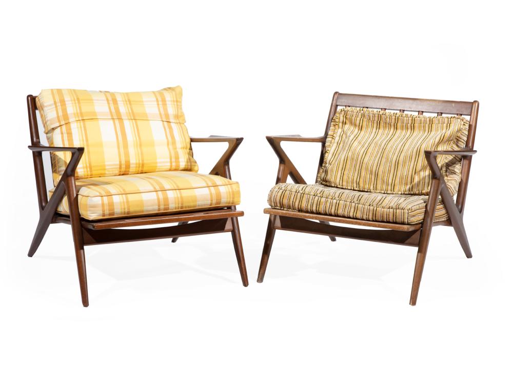 TWO POUL JENSEN FOR SELIG "Z" CHAIRSTwo