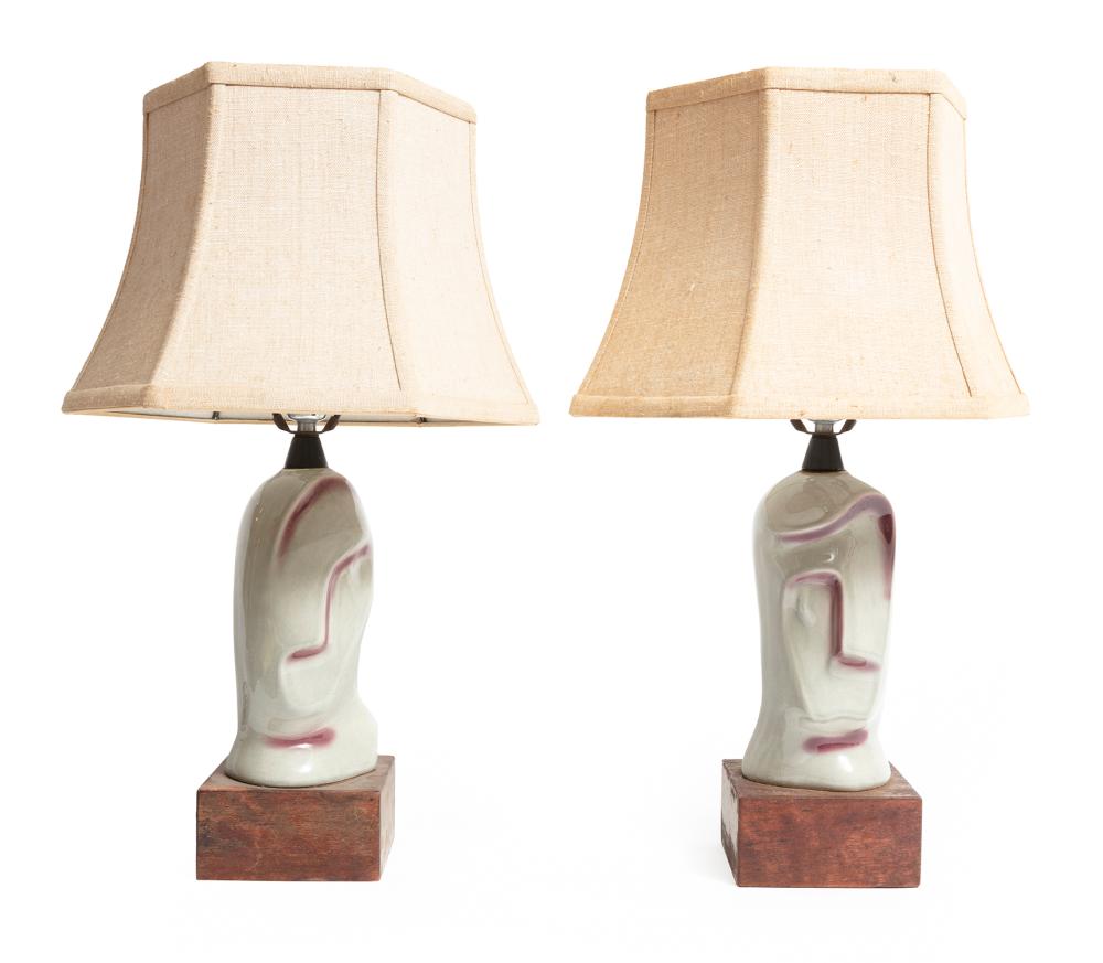 PAIR OF YASHA HEIFETZ CERAMIC LAMPSPair