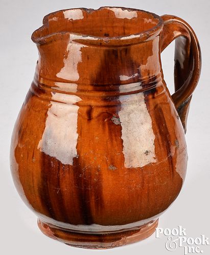 SMALL REDWARE PITCHER 19TH C Small 3c5b8f