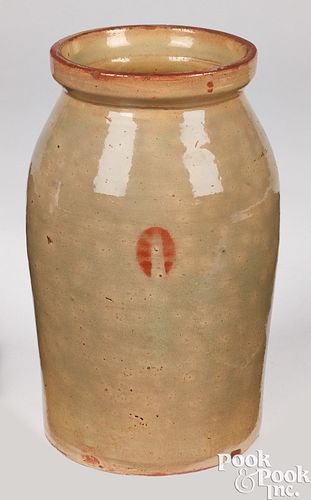 NEW ENGLAND REDWARE JAR 19TH C New 3c5b96