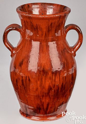 JACOB MEDINGER REDWARE TWO HANDLED 3c5b9e