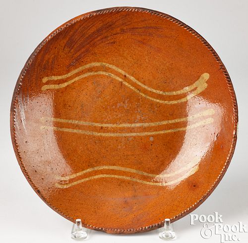 PENNSYLVANIA REDWARE PLATE 19TH 3c5bbb