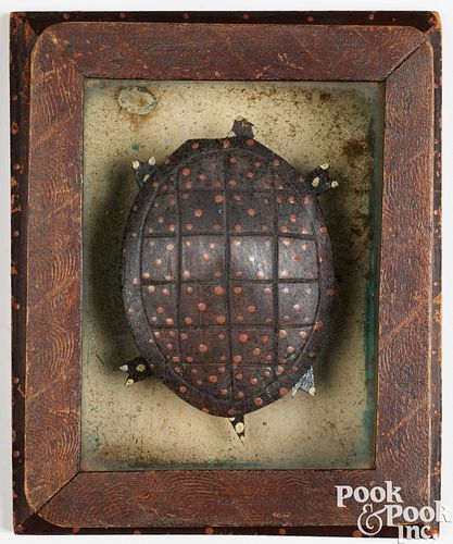 FOLK ART CARVED AND PAINTED TURTLE 3c5bd8