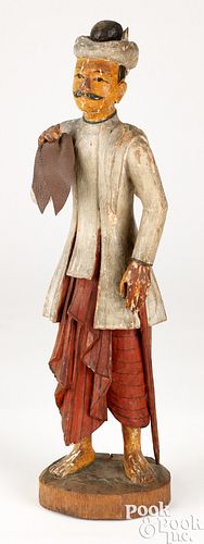 CARVED AND PAINTED TRADE FIGURECarved 3c5c06