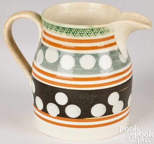 MOCHA CREAM PITCHER, 19TH C.Mocha