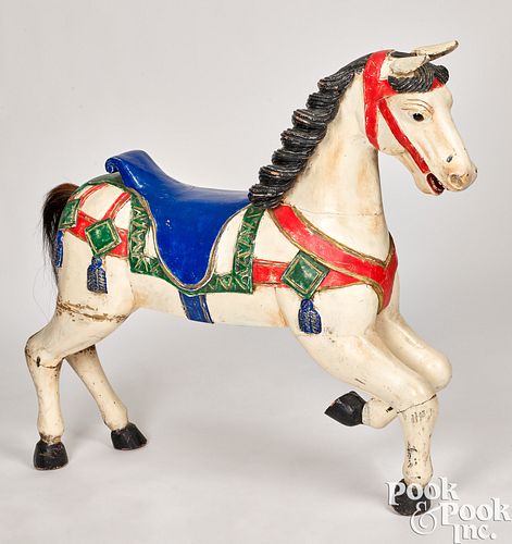 CARVED AND PAINTED CAROUSEL HORSE,