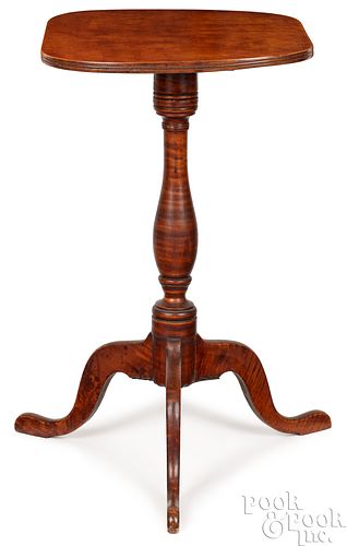 FEDERAL TIGER MAPLE CANDLESTAND  3c5cb3