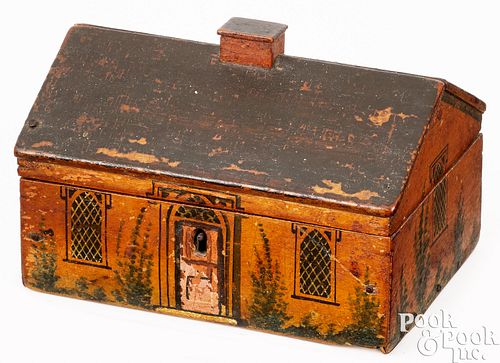 HOUSE FORM PAINTED PINE TRINKET
