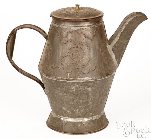 PENNSYLVANIA TIN COFFEEPOT, 19TH