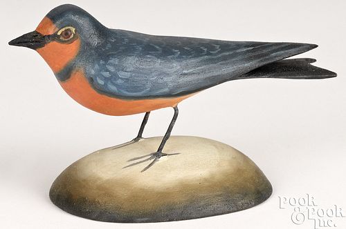 FRANK S. FINNEY, FOLK ART CARVED BIRDFrank