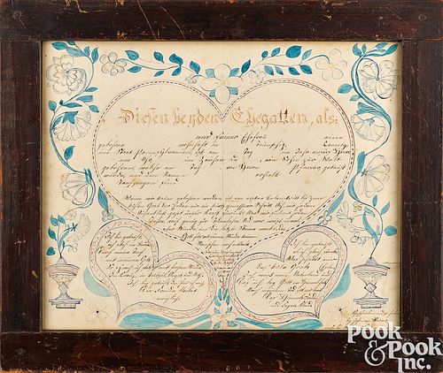 PENNSYLVANIA FRAKTUR BIRTH CERTIFICATEPennsylvania 3c5d89