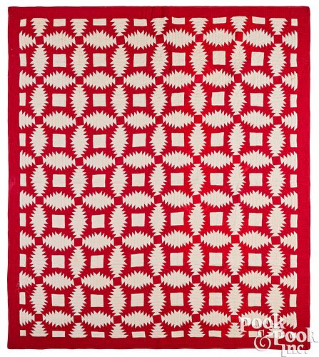 RED AND WHITE PINEAPPLE PATCHWORK 3c5db2