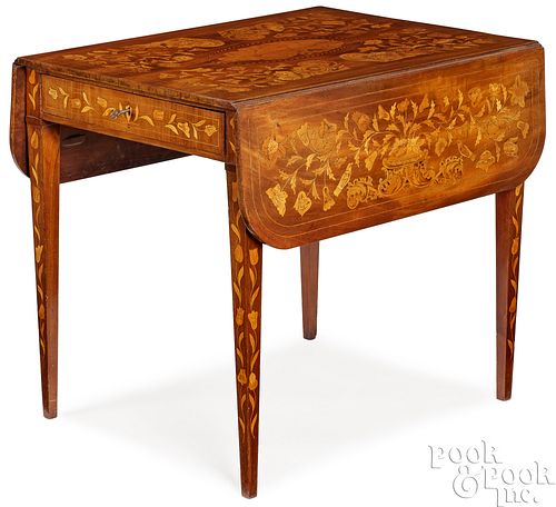 GEORGE III PARQUETRY INLAID PEMBROKE