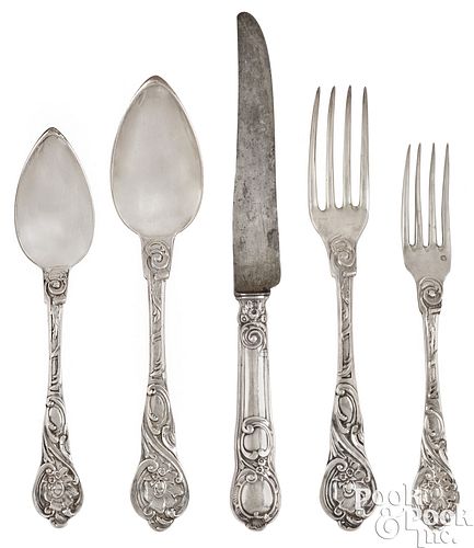 FRENCH 950 SILVER FLATWARE SERVICE  3c5e4c