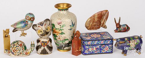 GROUP OF CHINESE CLOISONNé ANIMALS,