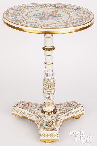 FRENCH PORCELAIN SIDE TABLE, 19TH