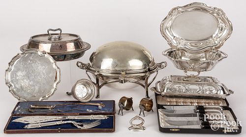 MISCELLANEOUS SILVER PLATED SERVING