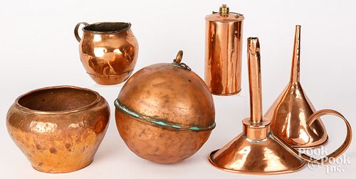 GROUP OF COPPER, 19TH C.Group of