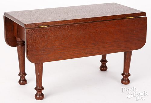 DOLL-SIZED WALNUT DROP-LEAF TABLE,