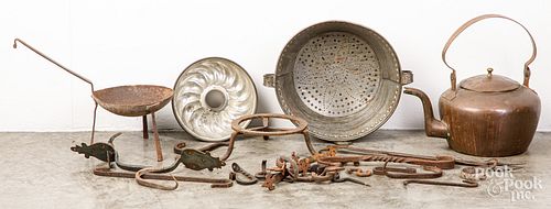 GROUP OF METALWARE, 19TH AND 20TH