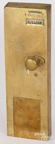 BRASS PENNIES ONLY BATHROOM LOCK  3c5f94