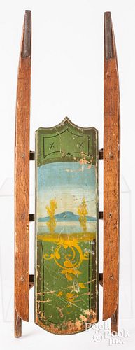CHILD S PAINTED SLED 19TH C Child s 3c5fa1