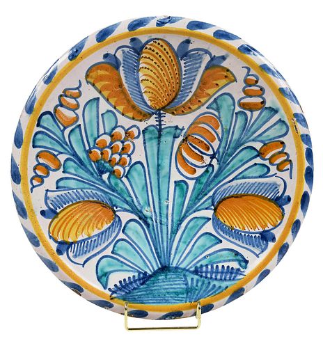 LONDON DELFTWARE POLYCHROME TULIP