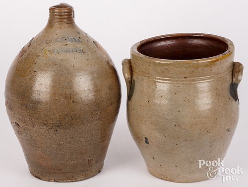 TWO EARLY PIECES OF STONEWARE  3c600c