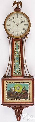 FEDERAL MAHOGANY BANJO CLOCK, 19TH