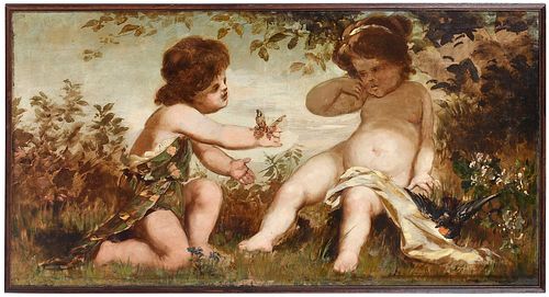 VICTORIAN ALLEGORICAL MURAL PAINTING  3c6066