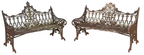 FINE PAIR 19TH CENTURY GOTHIC GARDEN