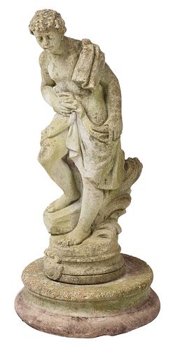 CAST STONE GARDEN STATUE20th century,