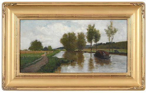 BARBIZON CANAL SCENE(American, late