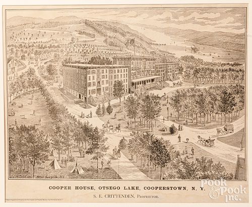 LITHOGRAPH COOPER HOUSE OTSEGO 3c6287