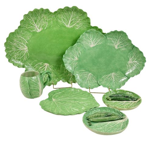 GROUP OF SIX DODIE THAYER LETTUCEWARE