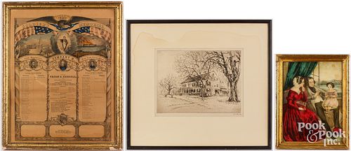 CURRIER & IVES LITHOGRAPH, ETC.Currier