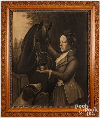 LARGE CHARCOAL PORTRAIT OF A WOMANLarge 3c62d6