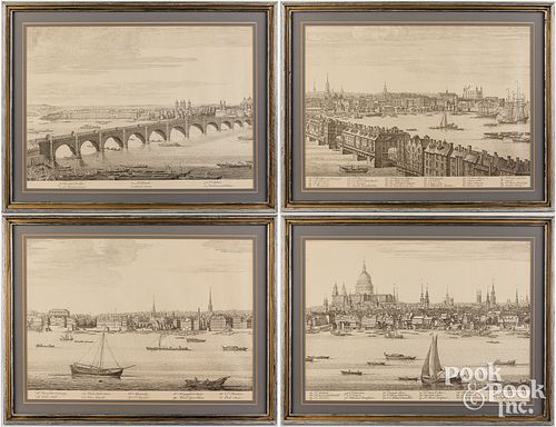 FOUR LONDON VIEWS LITHOGRAPHS,