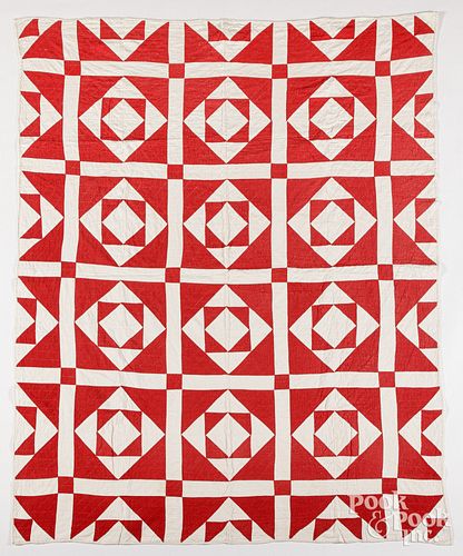 RED AND WHITE DIAMOND IN A SQUARE 3c6387