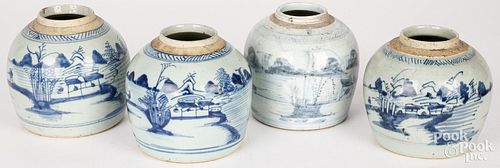 FOUR CHINESE BLUE AND WHITE EXPORT 3c63bc